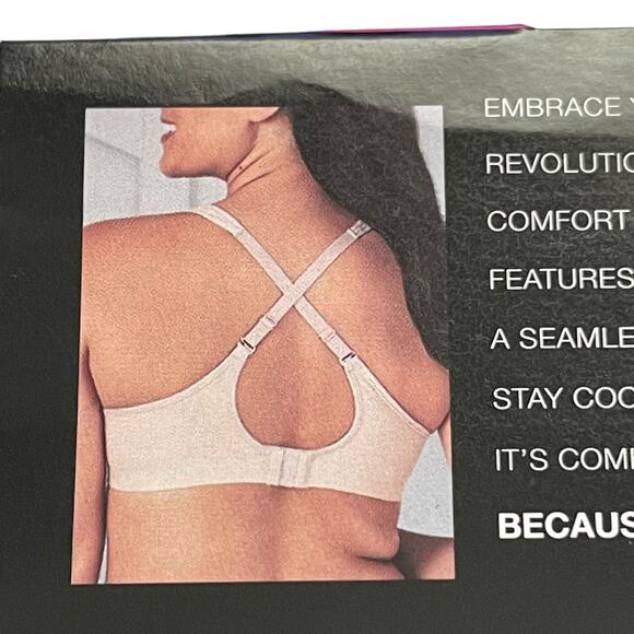 Bali Womens Comfort Revolution Wireless Bra Size 38D Gray Full Coverage DF3463 - Picture 12 of 15